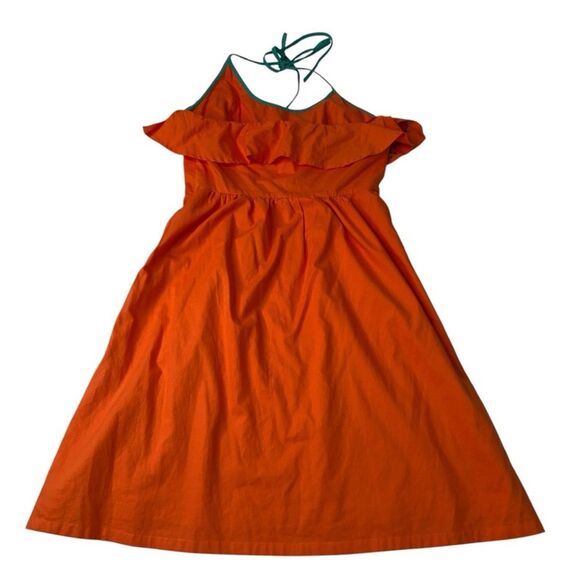 Judith March backless orange sundress embroidered sz small - Picture 6 of 8